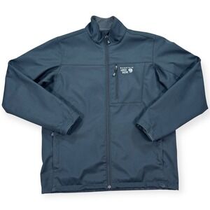 Mountain Hardwear Jacket Men's Large Black Zip Up Fleece Lined Waist Cinch